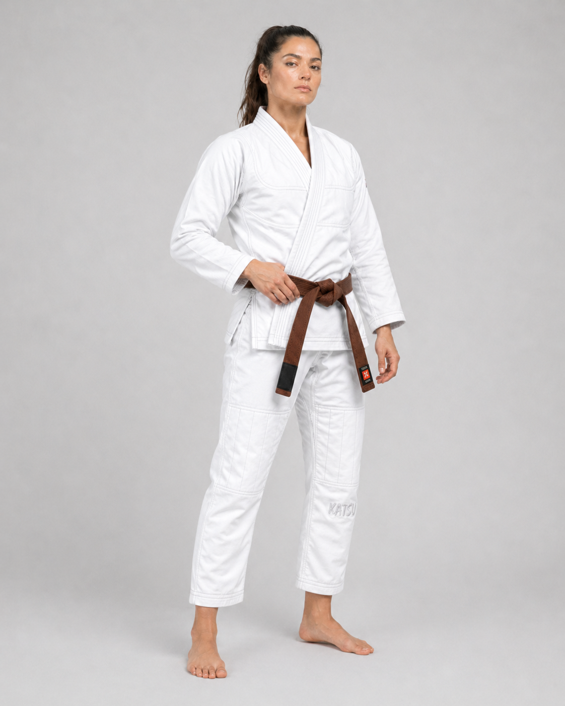 Katsudo kimono Jiu Jitsu pentru damă Yori 450g, alb