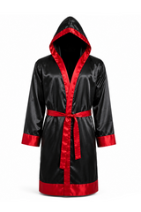 Katsudo halat de box din satin Redline, negru-roșu